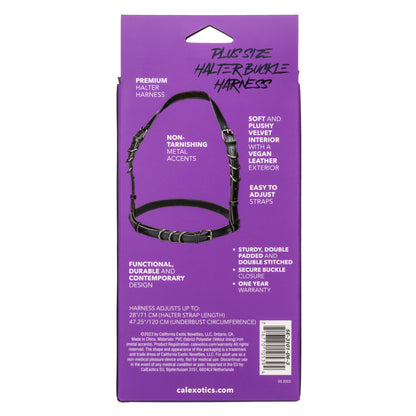 Euphoria Collection Plus Size Halter Buckle Harness - Black CalExotics - California Exotic Novelties Toys - Fetish