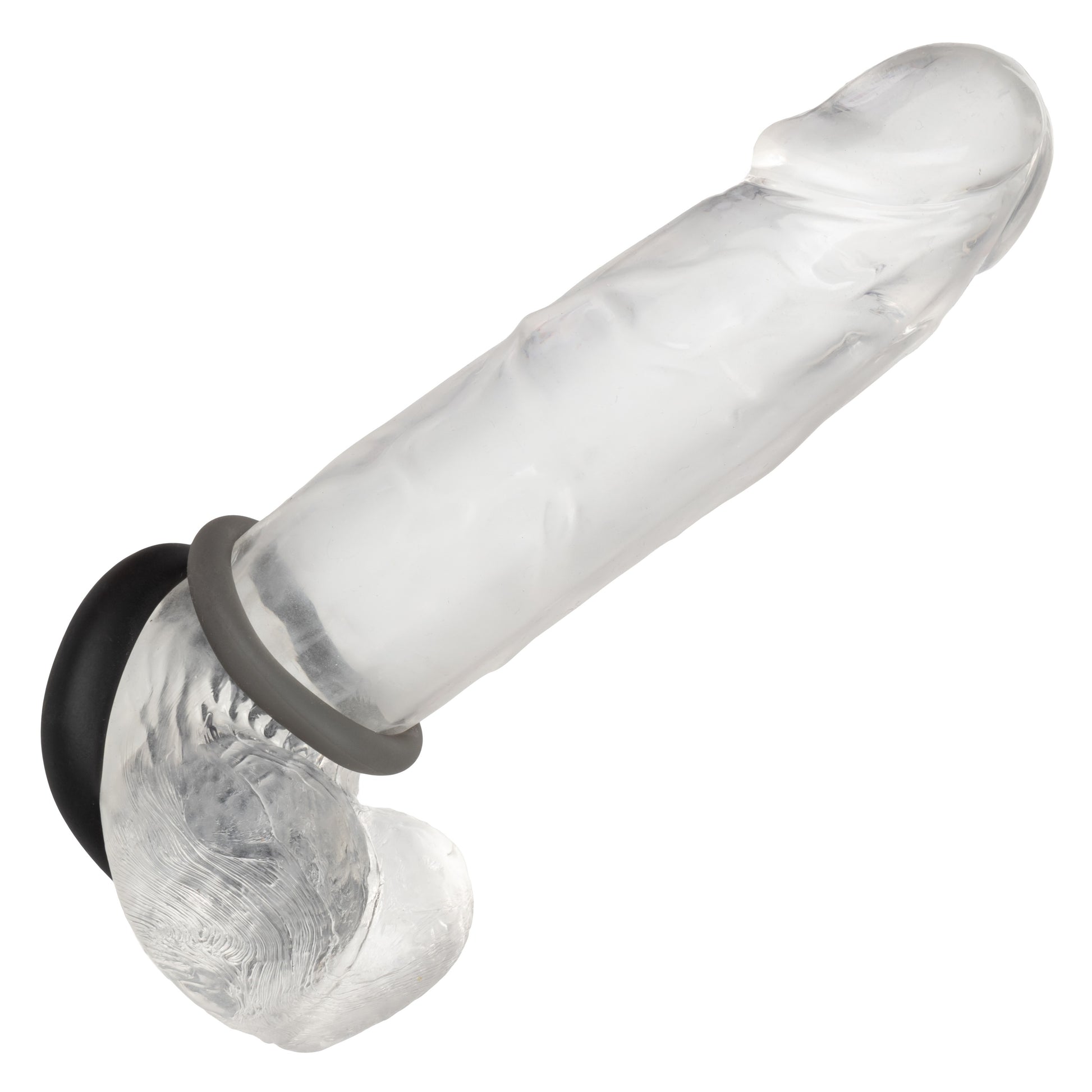 Alpha Liquid Silicone Prolong Set of 2 - Black/gray CalExotics - California Exotic Novelties Toys - Cockrings