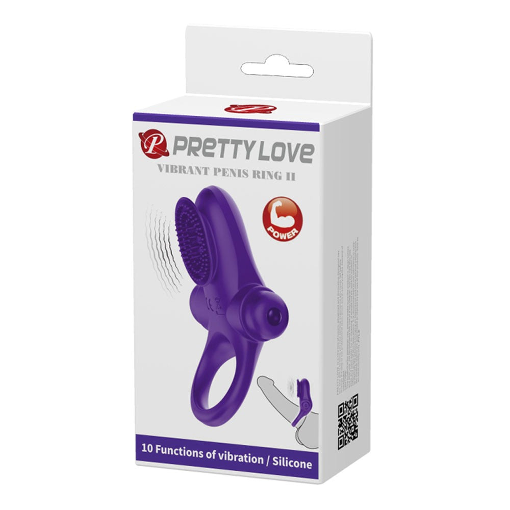Pretty Love Vibrating Cock Ring II - Purple Pretty Love Toys - Cockrings