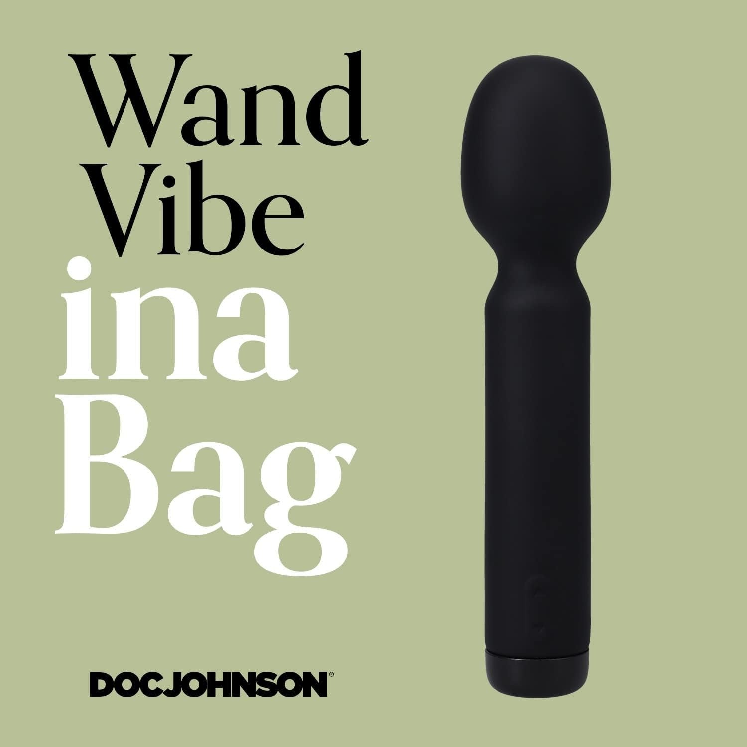 In A Bag Wand Vibrator Black Doc Johnson Toys - Vibrators