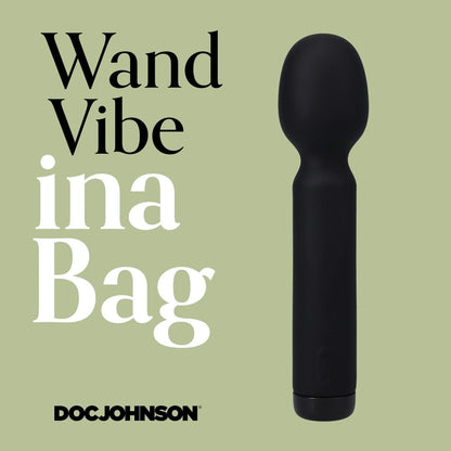 In A Bag Wand Vibrator Black Doc Johnson Toys - Vibrators