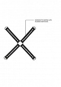 Ouch Diamond Studded Hogtie - Black Shots America Toys - Fetish