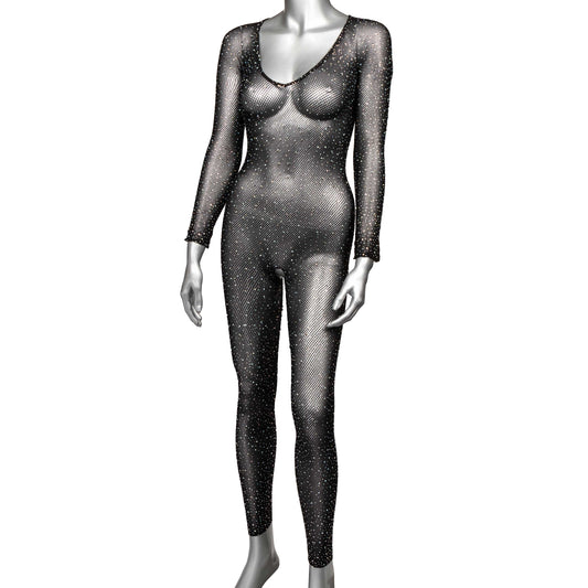 Radiance Crotchless Full Body Suit - One Size - Black CalExotics - California Exotic Novelties Women - Lingerie - Bodystocking