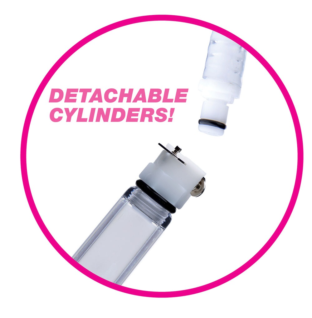 Nipple Pumping System With Detachable Cylinders XR Brands Toys - Fetish