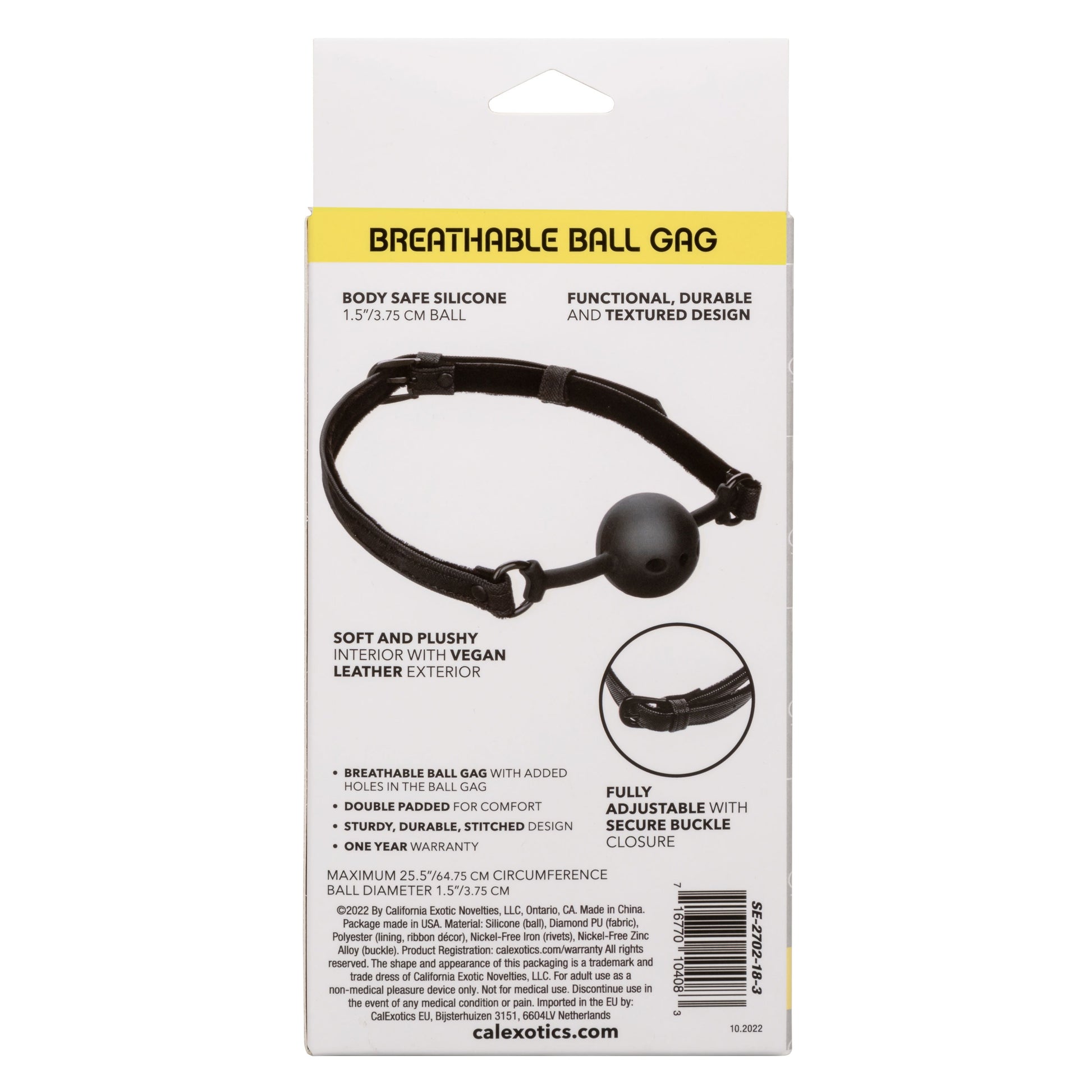 Boundless Breathable Ball Gag - Black CalExotics - California Exotic Novelties Toys - Fetish