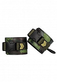 Ouch Wrist Cuffs - Army Theme - Green Shots America Toys - Fetish