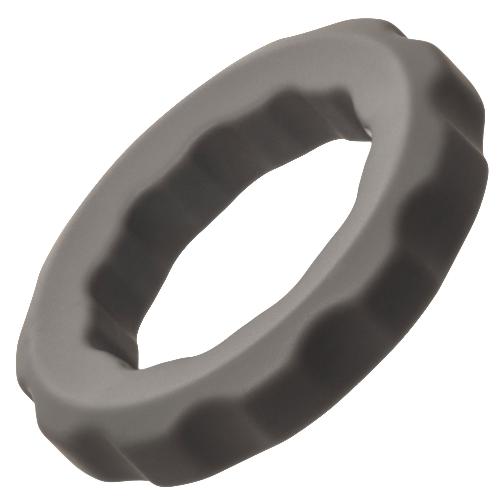 Alpha Liquid Silicone Erect Ring - Gray CalExotics - California Exotic Novelties Toys - Cockrings