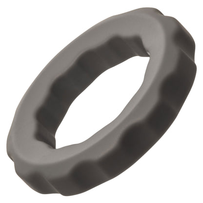 Alpha Liquid Silicone Erect Ring - Gray CalExotics - California Exotic Novelties Toys - Cockrings