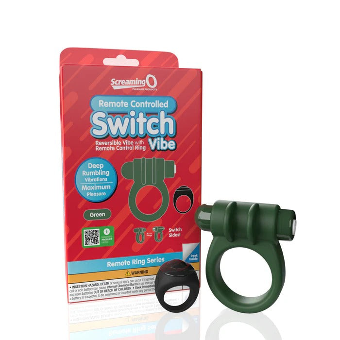 Screaming O Remote Controlled Switch Vibrating Ring-Green THE SCREAMING O"" Toys - Cockrings