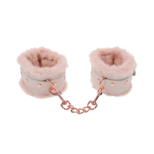 S&M Peaches ‘n CreaMe Fur Handcuffs Sportsheets Toys - Fetish
