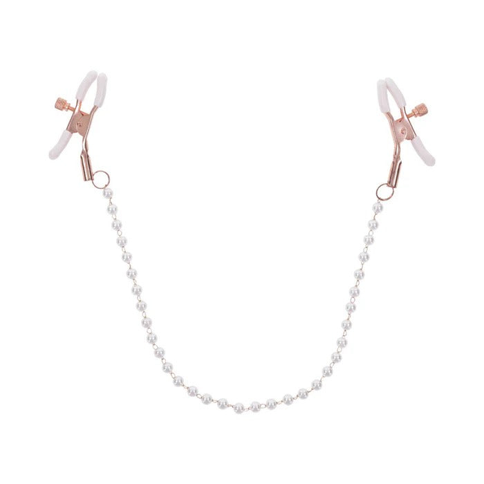 S&M Peaches ‘n CreaMe Pearl Nipple Clamps Sportsheets Toys - Fetish