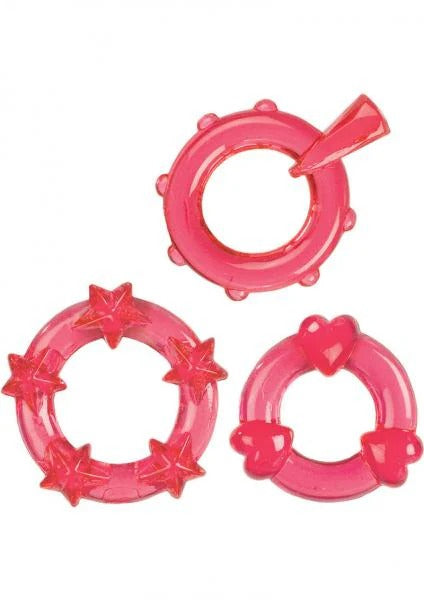 Magic C-Rings - Red CalExotics - California Exotic Novelties Toys - Cockrings