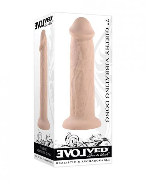 7 Inch Girthy Vibrating Dong - Light Evolved Novelties Toys - Dildos