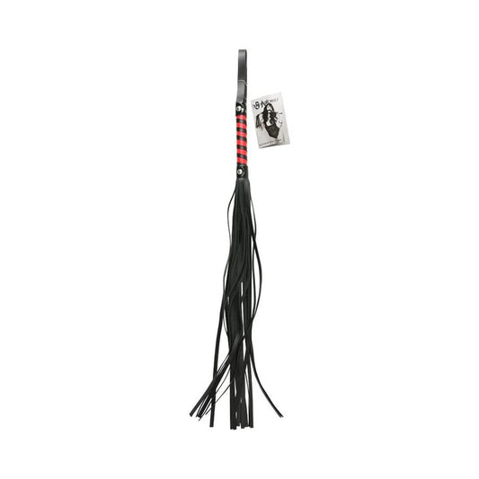 S&M Red & Black Stripe Flogger Sportsheets Toys - Fetish