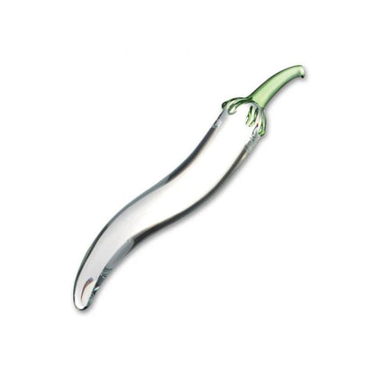 Glas Glass Naturals Chili Pepper Dildo-Clear 8" Electric Eel Toys - Glass Toys
