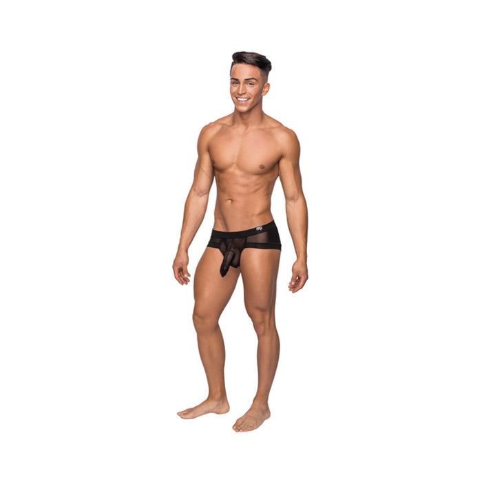 Male Power Hoser Micro Mini Hose Short-Black Large-Boxed MAGIC MOMENTS INTERNATIONAL Men