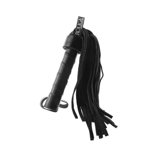 Rouge Group Short Suede Floffer with Leather Handle-Black ROUGE GROUP LTD Toys - Fetish