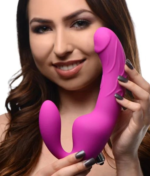 Evoke Super Charged Vibrating Strapless Strap On Strap U Toys - Couples