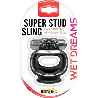 Wet Dreams Super Stud Sling - Black Hott Products Toys - Cockrings