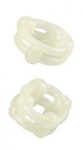 Island Rings Double Stacker - Glow-in-the-Dark CalExotics - California Exotic Novelties Toys - Cockrings