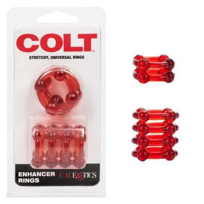 Colt Enhancer Rings - Red CalExotics - California Exotic Novelties Toys - Cockrings