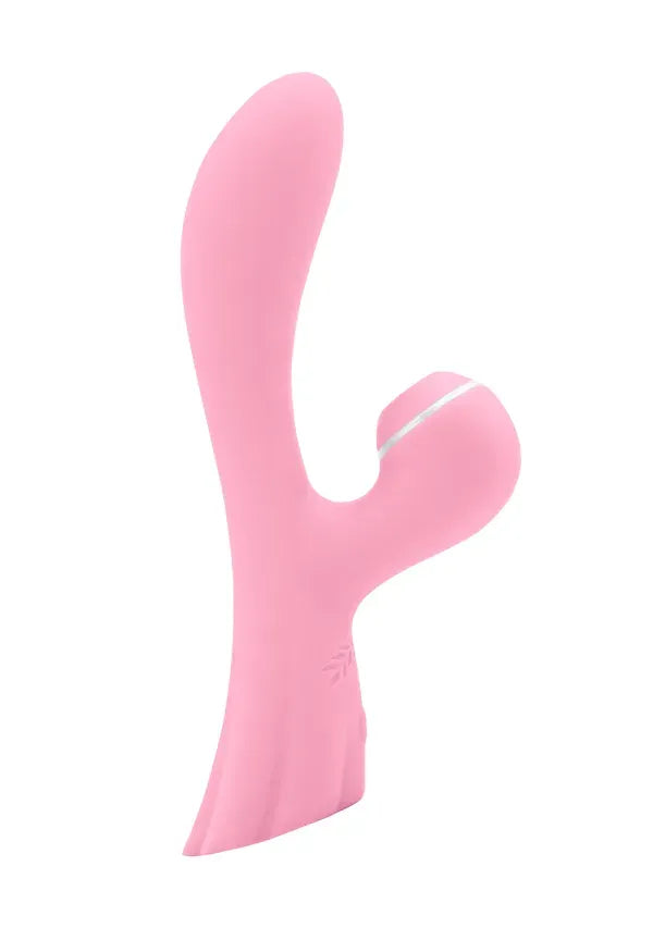 Luxe Aura Rechargeable Suction Dual Stimulator - Pink New Sensations - NS Novelties Toys - Vibrators