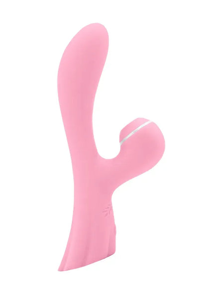 Luxe Aura Rechargeable Suction Dual Stimulator - Pink New Sensations - NS Novelties Toys - Vibrators