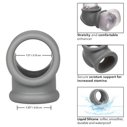 Alpha Liquid Silicone Precision Ring - Gray CalExotics - California Exotic Novelties Toys - Cockrings