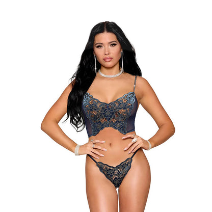 Dreamgirl Lace Bustier and G-String Twilight M Dreamgirl Women - Lingerie - Panty