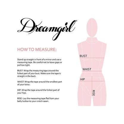 Dreamgirl Lace Bustier and G-String Twilight M Dreamgirl Women - Lingerie - Panty