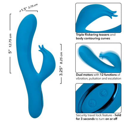 Azure Coll Flutter G Blue CalExotics - California Exotic Novelties Toys - Vibrators