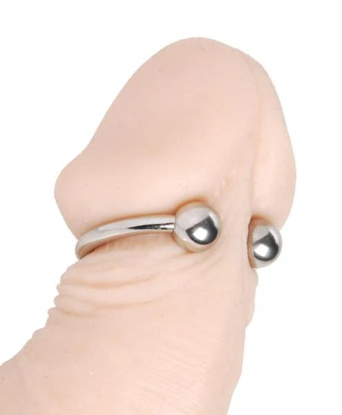 Pressure Point Beaded Glans Ring Stainless Steel Master Series Toys - Cockrings
