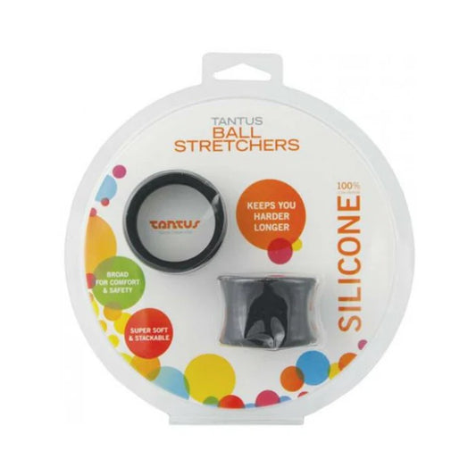 Tantus Ball Stretcher Kit - Black Tantus Toys - Cockrings