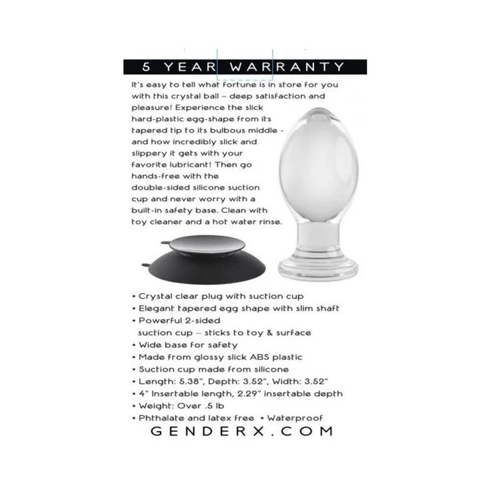 Crystal Ball - Clear Gender X Toys - Anal Toys