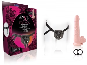 SX For You Harness Kit With Cock 7 inches Beige SX Toys - Fetish