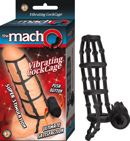 Macho Vibrating Cockcage Black Macho Collection Toys - Fetish
