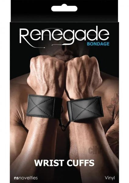 Renegade Bondage Wrist Cuff Black New Sensations - NS Novelties Toys - Fetish