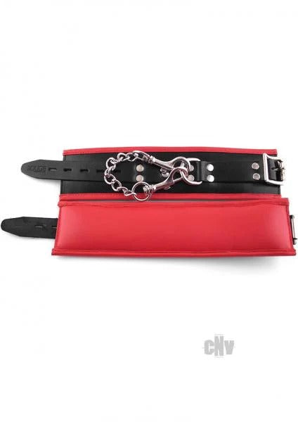 Rouge Padded Wrist Cuffs Black Red Rouge Toys - Fetish