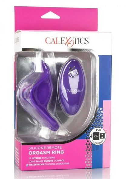 Silicone Remote Rechargeable Orgasm Ring Purple CalExotics - California Exotic Novelties Toys - Cockrings