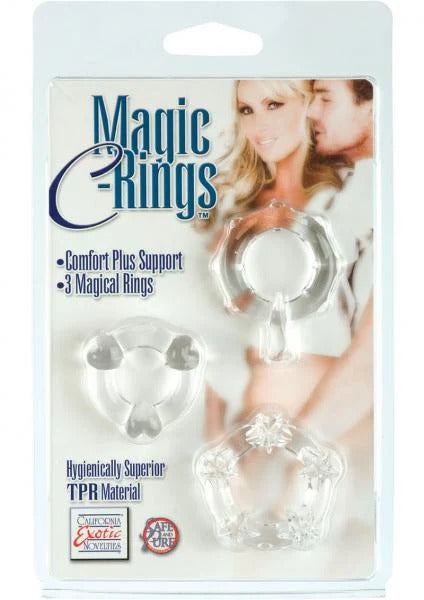 Magic C-Rings - Clear CalExotics - California Exotic Novelties Toys - Cockrings