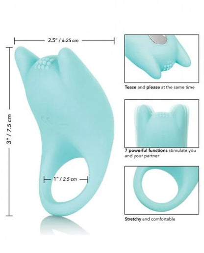 Silicone Rechargeable Dual Exciter Enhancer Ring CalExotics - California Exotic Novelties Toys - Cockrings