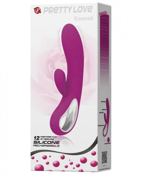 Pretty Love Conrad Rabbit Vibrator with Handle 12 Functions Fuchsia Pretty Love Toys - Vibrators