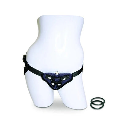 Sportsheets Vibrating Velvet Strap-On-Black Sportsheets Toys - Fetish