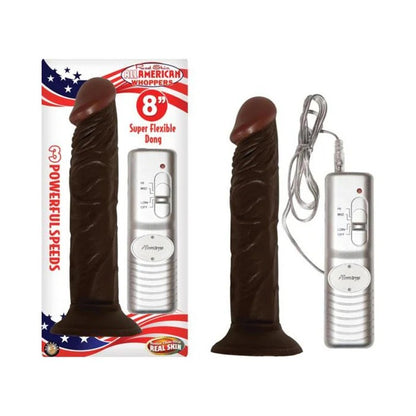 All American Whopper Vibrating 7 inches Dildo Brown Nasstoys Toys - Vibrators