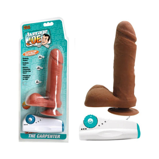 Average Joe The Carpenter Mauricio Vibrating Dildo Brown Wildfire Toys - Vibrators