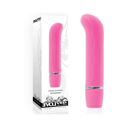 Evolved Pixie Sticks Shimmer Pink Vibrator Evolved Novelties Toys - Vibrators