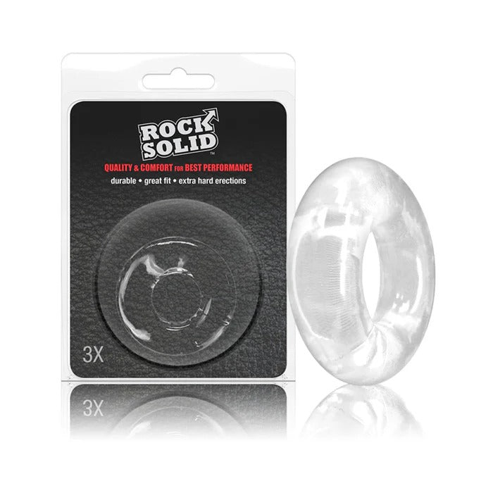 Rock Solid 3x Donut C Ring In A Clamshell Rock Solid Toys - Cockrings