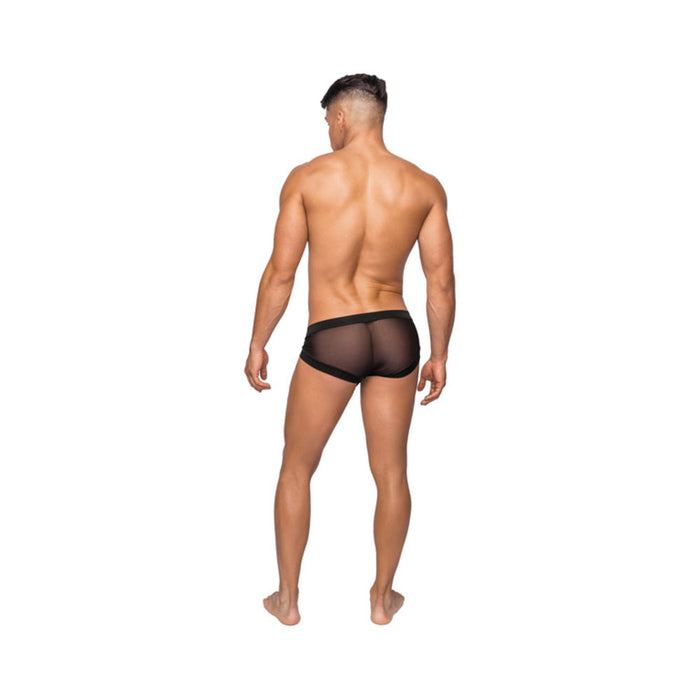 Male Power Hoser Micro Mini Hose Short-Black Large-Boxed MAGIC MOMENTS INTERNATIONAL Men