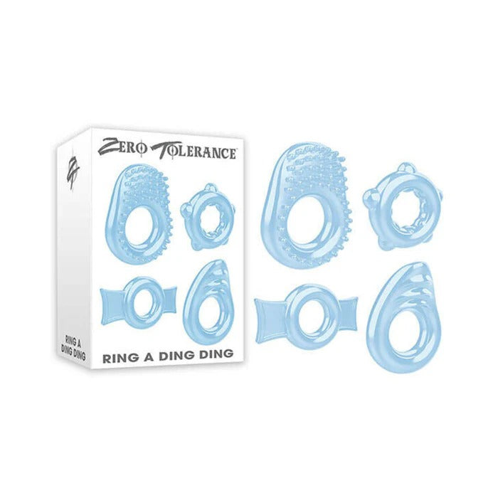 ZT Ring A Ding Ding Cock Ring Set Of 4 Zero Tolerance Toys - Cockrings