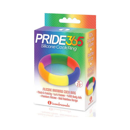 The 9's Pride 365 Rainbow Cock Ring Icon Brands Toys - Cockrings
